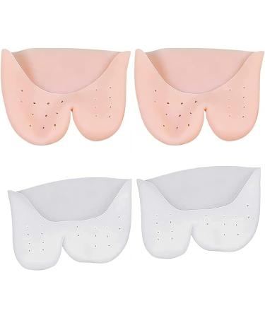 Buy Silicone Pointe Toe Pads & Forefoot Cushions | Soft Toe Protectors for Men & Women - 2 Pairs (White) - International Shipping Available - Buy Online on GoSupps.com