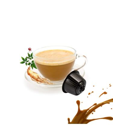 KICKKICK Al Ginseng coffee capsules compatible with Dolce Gusto - Waffle-soluble beverage (48 capsules)