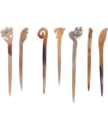 Minkissy Vintage Hair Sticks Handmade Cow Horn Chinese Japanese Chopsticks Hair Sticks - Buy Online on GoSupps.com