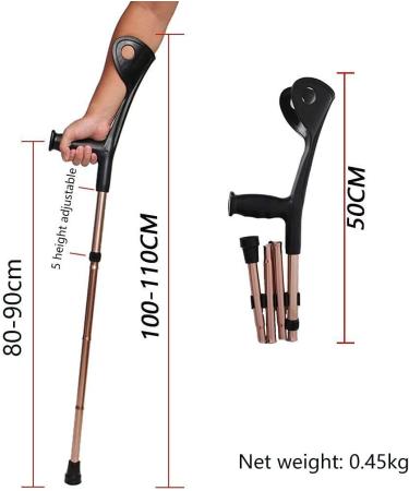 Forearm Crutches Adjustable Forearm Crutch Elbow Crutches Foldable Ultralight Aluminum Assistance Non- Slip Hight Adjustable cm with Comfy Handle Lightweight Handles 1pcs Lightweight Arm Crut Journey - Buy Online on GoSupps.com