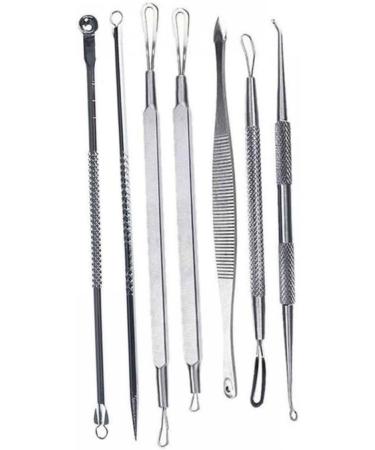 PLAFOPE 14 Pcs Blackhead Removal Extractor Tools Comedone Extractor Blackhead Extractor Silver - Buy Online on GoSupps.com
