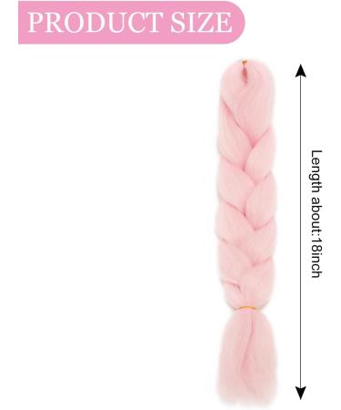 24 inch Jumbo Braiding Hair Extensions Ombre Colors Braiding Hair Fashion Synthetic Braid Hair Extensions Coloured Glow in the Night Fluorescent Braids Synthetic Hair for Women Braiding (pink) - Buy Online on GoSupps.com