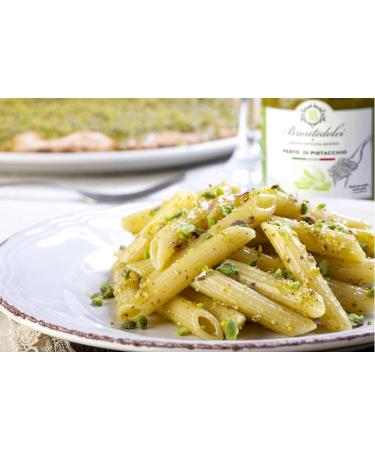 Buy 2 Pieces of Authentic Pistachio Pesto Pasta Sauce - 55% Bronte Pistachios (2 x 190g) - Premium Italian Flavor - Buy Online on GoSupps.com