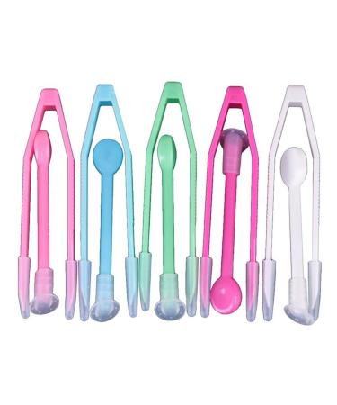 Lipfer 5 Pack Colorful Contact Lens Remover and Inserter Tool Set Portable Contact Tweezers Soft