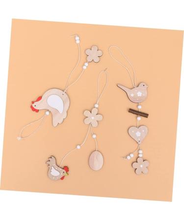Cabilock Easter Home Decor Easter Wooden Tags Wood Decor Home D cor Easter Wooden Pendant Paper Cut Spring - Buy Online on GoSupps.com