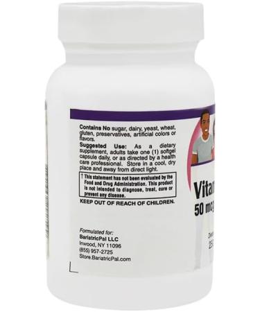 BariatricPal Vitamin D-3 50mcg (2,000 IU) - Easy Swallow Vegetarian Softgels (250 Count) 250 Count (Pack of 1) - Buy Online on GoSupps.com