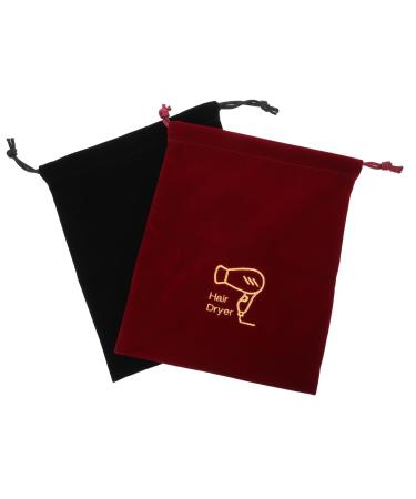 Housoutil 2 Pcs Storage Bag Duffel Bags for Traveling Cotton Drawstring Bag Hair Dryer Organizer Dedicated