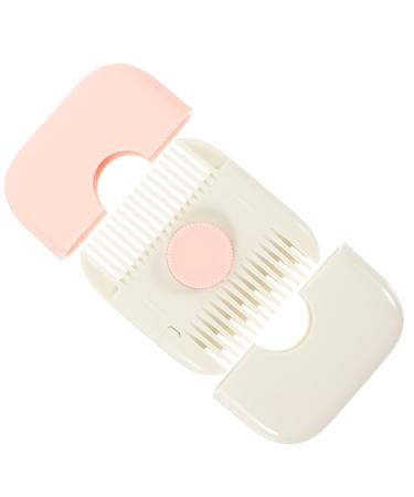 TOVINANNA 2 in 1 Hair Trimmer Split Ends Hair Trimmer Manual Bangs Trimmer Comb Protable Hair Thinning Comb Slim Haircuts Cutting Tool for Girls Women 7.2x6.6cm Pink