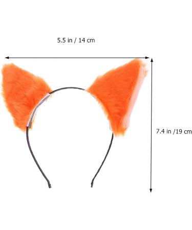 Lurrose Fox Ears Headband - Cute Plush Animal Hair Band for Kids, Girls & Women - Birthday Party Cosplay Accessory (Orange) - Buy Online on GoSupps.com