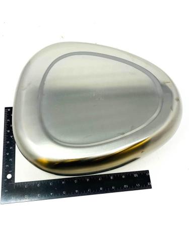 Stainless Steel Bedpan for Adults - Portable Lightweight Design - 14 x 11 3/8 with Rolled Edges - Smooth Finish - Unisex - Buy Online on GoSupps.com