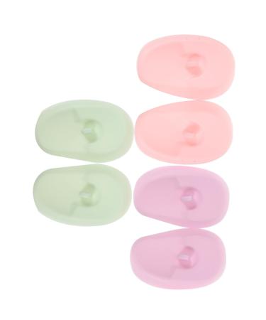 COLLBATH 3 Pairs Silicone Earmuffs Beats Earmuff Replacement Shower Ear Covers Ear Covers for Hair Dyeing Ear Caps for Hair Dye Ear Muffs Ear Cuff Hair Dyeing Supplies Shower Ear Cap