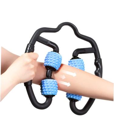 Orfofe Massage Roller - Portable Foot Massager & Yoga Device | Manual Leg Massage in Heavenly Blue & Black (27.5x24x5.5cm) - International Shipping Available - Buy Online on GoSupps.com