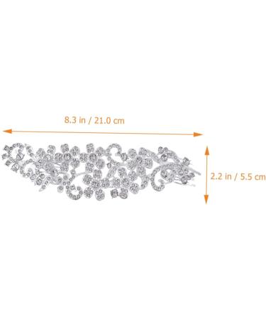 Mikinona Crystal Hair Comb Floral Headpiece Bridal Hair Comb Flower Crystal Hair Accessories Bridal Hair Accessories Wedding Hair Clip Crystal Hair Clips Manual The Photo Rhinestone Bride - Buy Online on GoSupps.com