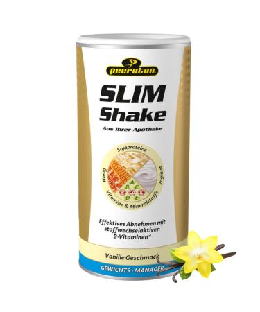 Peeroton Slim Shake Vanilla - Diet Shake vegetarian and gluten -free complete meal replacement contains all important proteins vitamins and minerals for quick weight - 500 g vanilla 500 g (1 Pack)