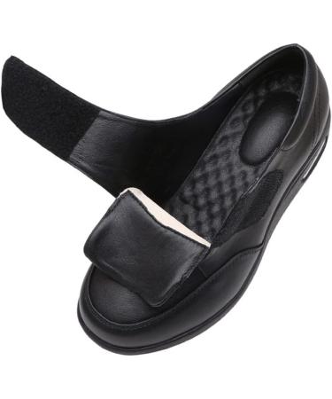 Men's Edema Diabetic Shoes - Comfortable Walking Sneakers for Swollen Feet - Elderly Men's Shoes Size 10.5 - Black - Buy Online on GoSupps.com