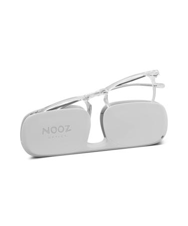 Nooz Optics Reading Glasses - Square Shape - Magnifying Readers for Men and Women - Dino Model Essential Collection +1.5 Crystal