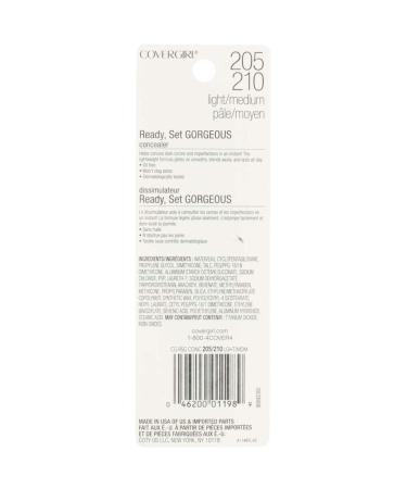 CoverGirl Ready Set Gorgeous Concealer Light/Medium 205/210 0.37 oz - Pack of 2 - Buy Online on GoSupps.com