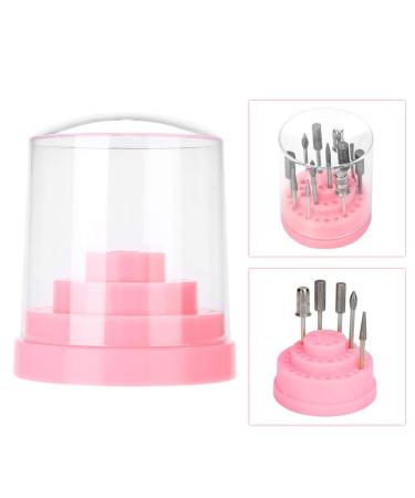 Fictory Nail Drill Stand - 48 Holes Plastic Organizer Holder for Nail Art - Pink Display Box for Drill Bits - Buy Online on GoSupps.com