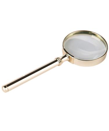 Magnifying Glass 20 Times HD Reading Identification Handheld Portable Copper Handle Good Times
