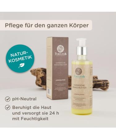 Body Lotion Caribbean Mango Butter deeply moisturizing nongreasy soothing antibacterial with aloe vera and mango butter Timeless Beauty Secrets - Buy Online on GoSupps.com