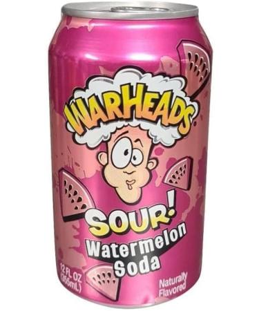  Nassau Candy Warheads Sour! Watermelon Flavoured Soda 355ml (Pack of 12) - Buy Online on GoSupps.com
