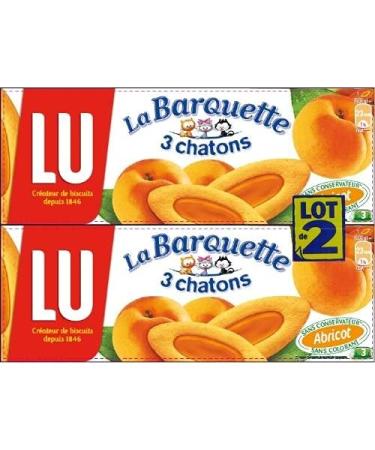 G n rique Apricot Kittens Biscuit Tray 240g - Delicious jam-filled biscuits from LU BARQUETTE - Pack of 4