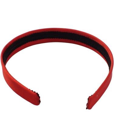 Topkids Accessories Silky Shiny Single 2cm Wide Satin Headbands Alice Band For Kids and Women Colourful - 70's 80's 90's Hair Bands For School or Costumes (Red) - Buy Online on GoSupps.com