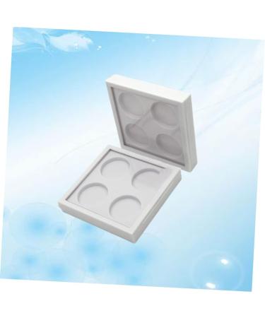 Angoily 2pcs 4 Eyeshadow Aluminum Tin Jars Magnetic Lipstick Case Makeup Palette Cosmetic Makeup Powder 1 count (Pack of 1) White - Buy Online on GoSupps.com