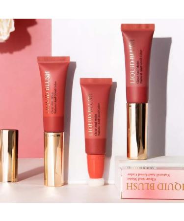 Liquid Blush Face Blush Beauty Wand Tint Blush Makeup Seamless Lip and Cheek Sponge Applicator Weightless Long-lasting Dewy Finish Makeup for a Shimmery or Matte Finish (03) - Buy Online on GoSupps.com