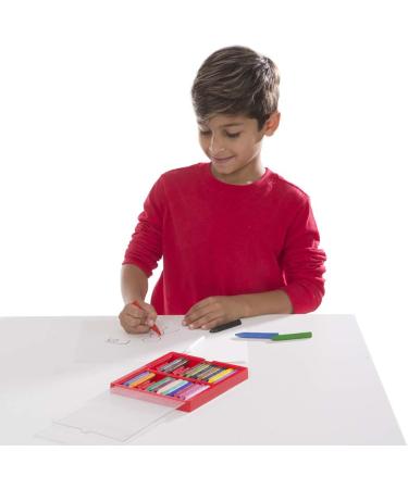 Melissa & Doug Triangular Crayons - 24-Pack in Flip-Top Case Non-Roll - Buy Online on GoSupps.com