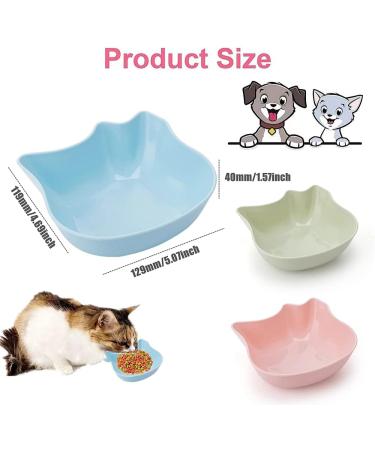 3 Pcs Cat Feeding Bowls Anti Slip Multipurpose Cat Food Bowls Plastic & Cute Pet Bowl Cat Dish for Wet Food and Water Cat Bowls for Indoor Cats Kittens Puppies (Three color A cat's paw) Three color A cat's paw - Buy Online on GoSupps.com
