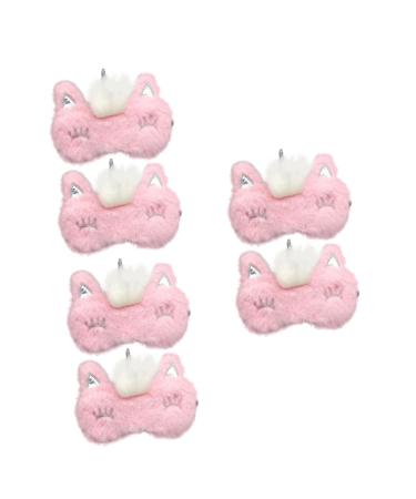 FOMIYES 6 Pcs Plush Eye Eye Patch Sleep Masks for Women Eye Covers Cooling Sleeping Sleep Blindfold Kids Eye Sleep for Men Eye Masks Travel Household Fox Pink