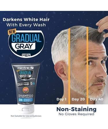MENFIRST 3X Stronger Hair Darkening Shampoo for Men - Gradual Gray 3-in-1 | Reduce Grey Shampoo & Conditioner | Natural-Looking Results - 5 Fl Oz - Buy Online on GoSupps.com