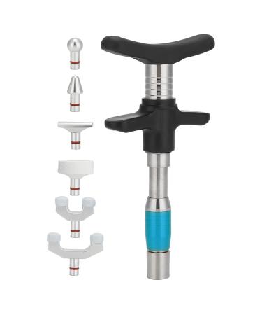 Shanrya chiropractic adjustment tool easy to use manual spine massage device spine setting device with 6 massage heads for muscle relaxation for the back massage (blue)