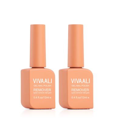 Gel Nail Polish Remover 2 Pack Gel Polish Remover Magic 3-5 Minutes Effective & Safe Removing Manicure Remover Removedor de Gel for Nail Art Orange 2 Pack
