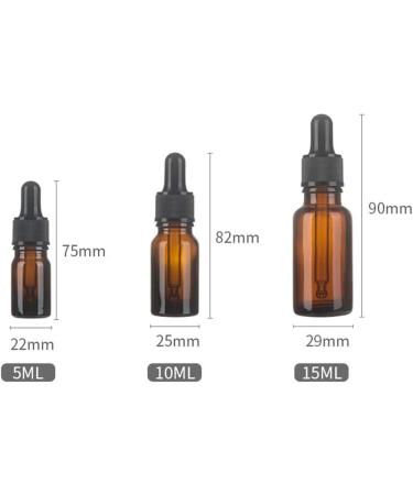 3PCS 5ml Attar Bottle Empty Glass Essence Oil Bottle with Glass Dropper Suitable for Aromatherapy Essential Oils (5ML) - Buy Online on GoSupps.com
