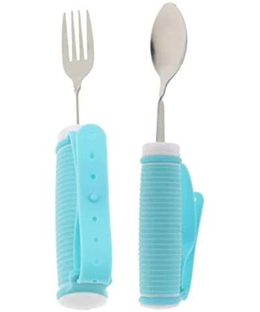 Adaptive Eating Utensils for Elderly/Arthritis/Weak Hand Grip & Handicapped Easy Grip Tableware for Parkinson & Hand Tremors - Disability Eating Cutlery Assistive