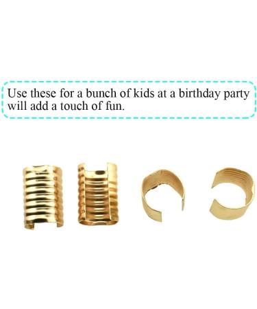 Hao Pro Fold Over Cord End Caps 13x9mm Copper Crimp Clamp - 30pcs Gold Fastener for Leather Ribbon Necklace - Buy Online on GoSupps.com