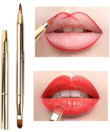 Retractable Lip Makeup Brush Lipstick Lip Gloss Brush Telescopic Dual Use Lip Eyeshadow Brush Beauty Tools (Color : Gold) - Buy Online on GoSupps.com
