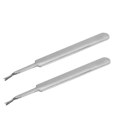 Vereen 2X Cuticle Trimmer Stainless Steel Fork Trimmer Cutitle Women Manicure