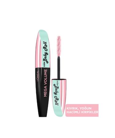 L'Or al Paris Mascara Black mascara for breathtaking mega volume Mega Volume Miss Baby Roll No. 00 Black 1 x 9.1 g - Buy Online on GoSupps.com