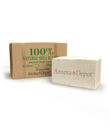 African Shea Butter Raw 10 lb Block Ivory/White Grade A1 00% Pure Natural Unrefined Fresh Moisturizing  Ideal for Dry and Cracked Skin. Can be use in Body  Hair and Face. (White/Ivory) 160 Ounce (Pack of 1)
