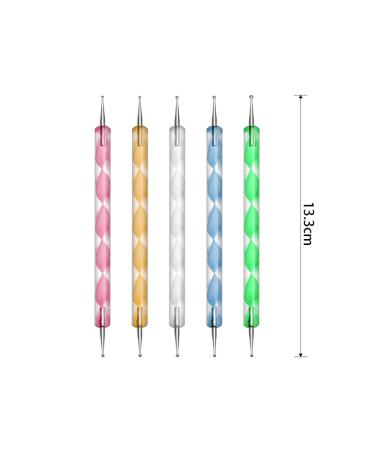 Nail Brush Set & Dotting Tools for Stunning Nail Art | DIY Acrylic & Gel Manicure Essentials - Buy Online on GoSupps.com