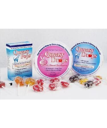 Queasy Drops for Breast Cancer Awareness | 21 Drops Nausea Relief - Drug Free & Gluten Free Raspberry Flavor 21 Count - Chemo, Motion Sickness, Hangover Relief - Buy Online on GoSupps.com