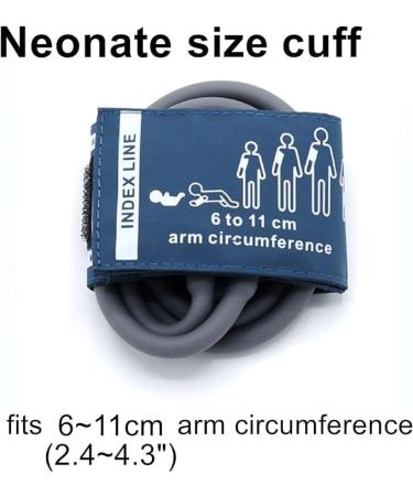 Universal NIBP Cuff for Neonate 6-11cm Double Tube Reusable PU Replacement Blood Pressure Cuff No Connector. Neonate Blue Pu+dual Tubes - Buy Online on GoSupps.com