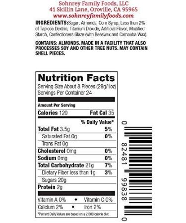 Premium White Jordan Almonds Wedding Party Favor - 1.5 lbs by Sohnrey Family Foods - Buy Online on GoSupps.com