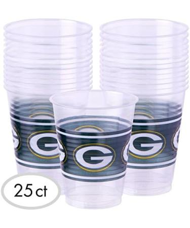 Green Bay Packers Plastic Cups - 16 oz - Pack of 25 | Official Team Colors | Perfect for Game Day - Buy Online on GoSupps.com
