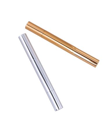 2pi ces Tube Vide pour Gloss L vres Applicateur de Vernis Ongles Contour de il Pinceau Cosm tique Tube Aluminium Contenant Cosm tique Couleur Al atoire