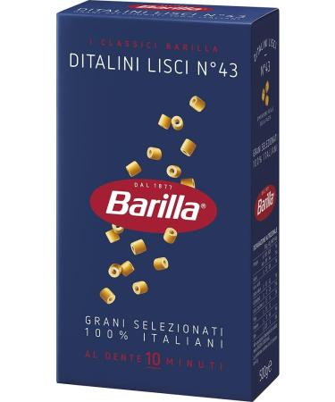  Barilla Barilla Ditalini Lisci Pasta No. 43 500 g Pack of 24 - Buy Online on GoSupps.com