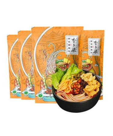 Liuzhou Luosifen 335g*5 Bag Guangxi Specialty Screw Powder Noodle Hot and Sour Rice Noodles Instant Rice Noodles Spicy Vermicelli (5 Bag 335g) 5 bag 335g